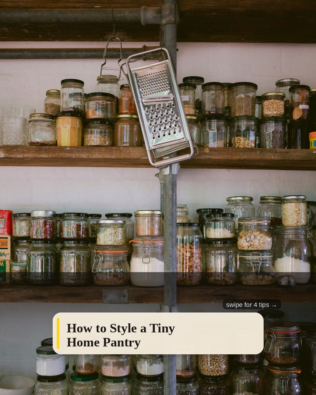 Home101’s tiny home pantry organization guide